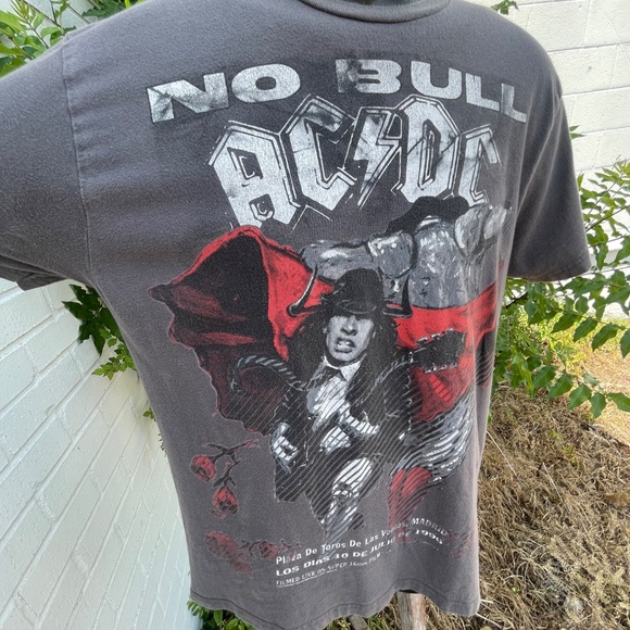 Men's/Unisex Sz Med. Grey 100% Cotton ACDC "No Bull" T-shirt - Picture 11 of 16